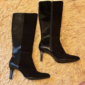 Bandolino knee high leather boots with heel